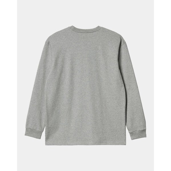 Carhartt WIP Chase Long Sleeve T-Shirt Grey Heather - Gold-Black Sheep Skate Shop