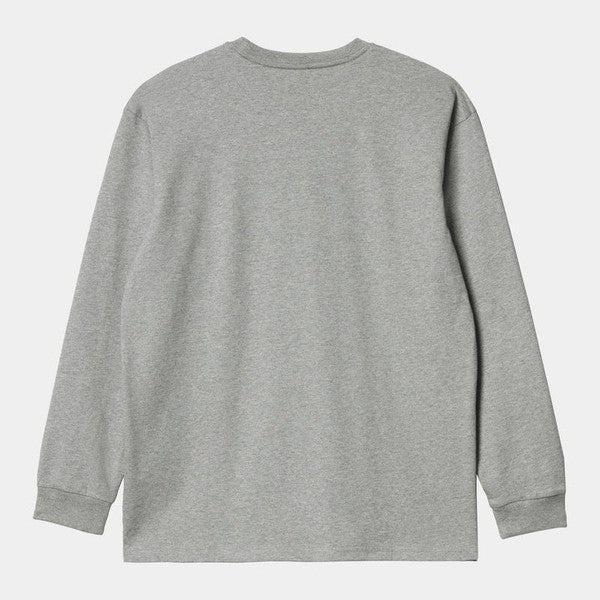 Carhartt WIP Chase Long Sleeve T-Shirt Grey Heather - Gold-Black Sheep Skate Shop