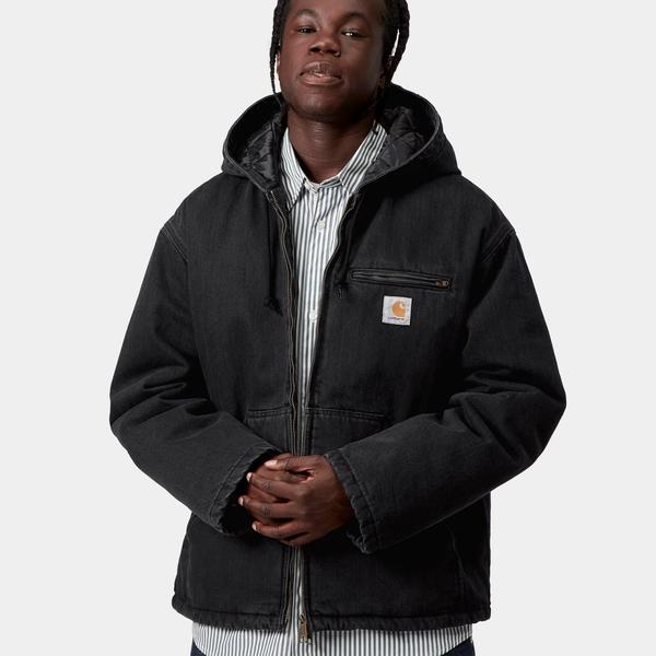 Carhartt WIP Cleveland Denim Jacket Black Stone Washed-Black Sheep Skate Shop