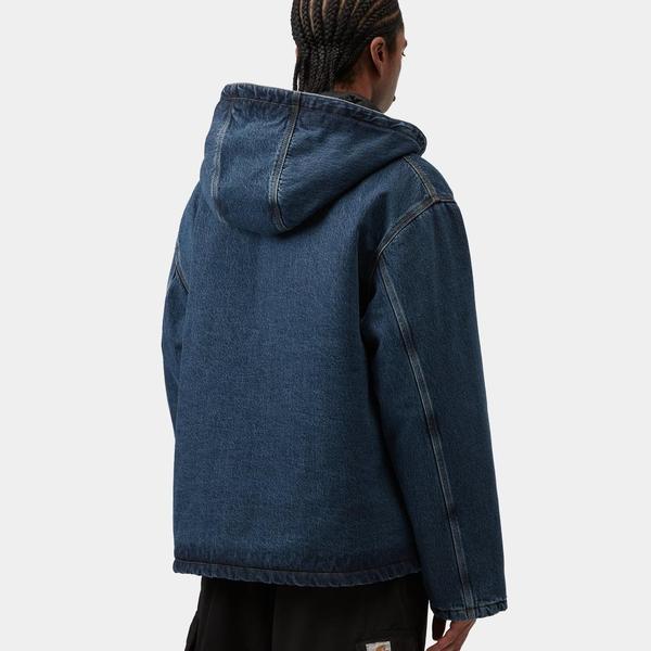 Carhartt WIP Cleveland Denim Jacket Blue Stone Washed – Black