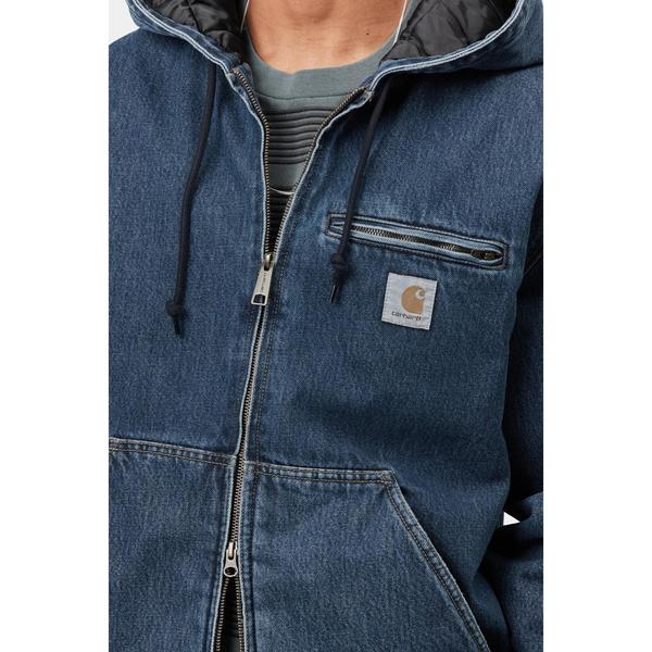 Carhartt WIP Cleveland Denim Jacket Blue Stone Washed – Black