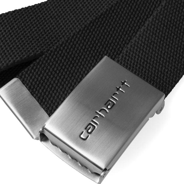 Carhartt WIP Clip Belt Chrome Black-Black Sheep Skate Shop