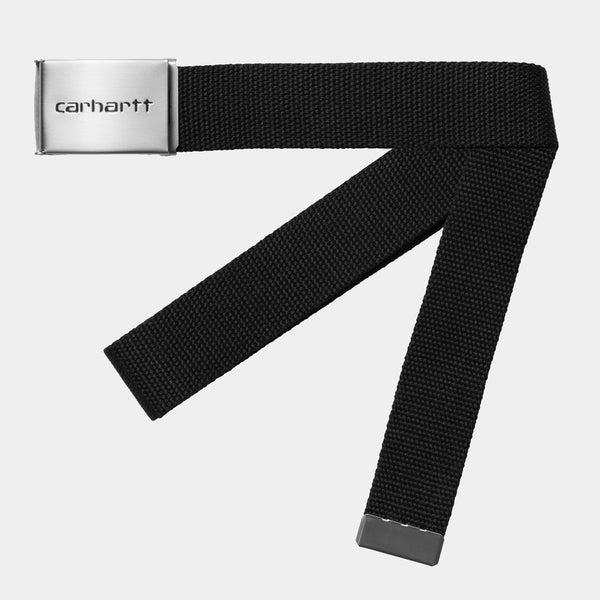 Carhartt WIP Clip Belt Chrome Black-Black Sheep Skate Shop