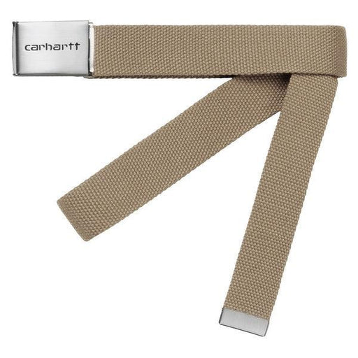 Carhartt WIP Clip Belt Chrome Brown-Black Sheep Skate Shop