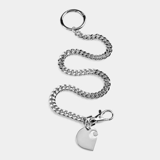 Carhartt WIP Cuban Link Keychain Silver-Black Sheep Skate Shop