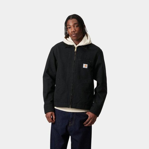 Carhartt WIP Detroit Jacket Spring Black - Black Rinsed Canvas Unlined-Black Sheep Skate Shop