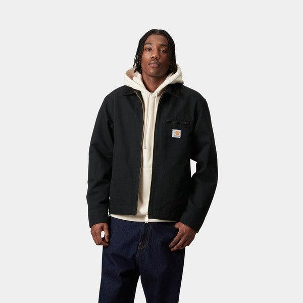 Carhartt WIP Detroit Jacket Spring Black - Black Rinsed Canvas Unlined-Black Sheep Skate Shop