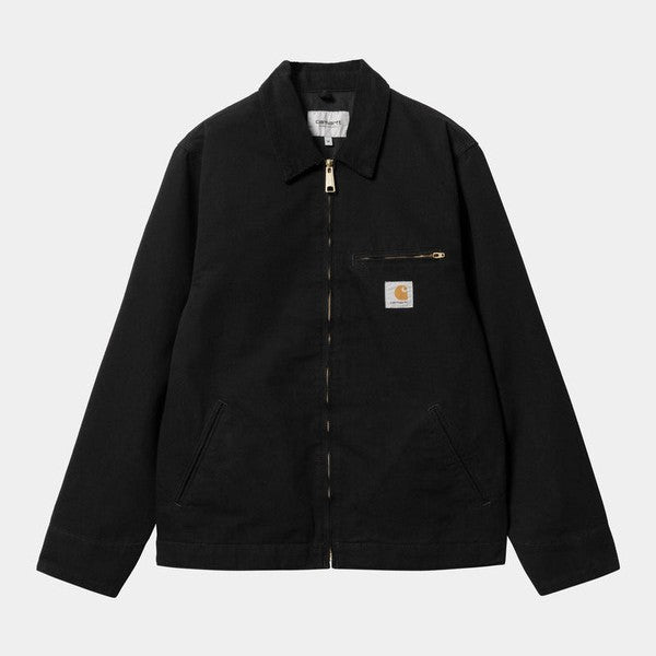 Carhartt WIP Detroit Jacket Spring Black - Black Rinsed Canvas Unlined-Black Sheep Skate Shop