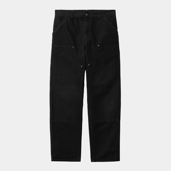 Carhartt WIP Double Knee Pant Black Aged Canvas-Black Sheep Skate Shop