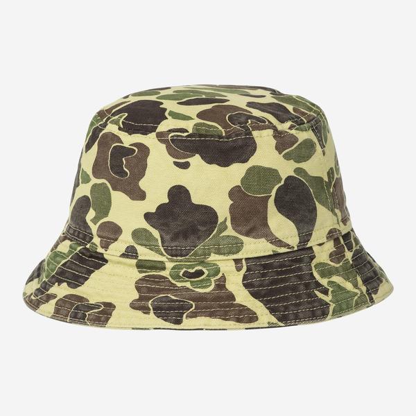 Carhartt WIP Duck Bucket Hat Green Camo Duck Stone Washed-Black Sheep Skate Shop