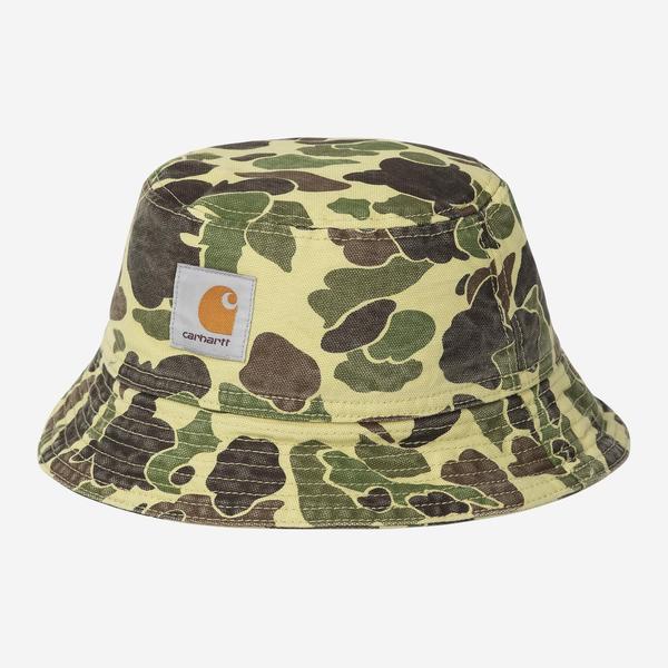 Carhartt WIP Duck Bucket Hat Green Camo Duck Stone Washed-Black Sheep Skate Shop