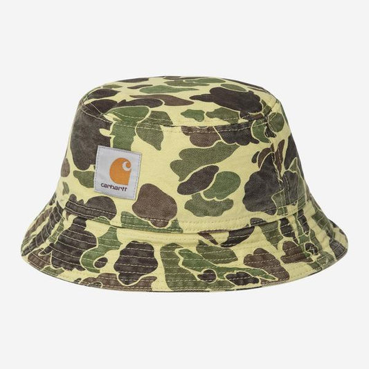 Carhartt WIP Duck Bucket Hat Green Camo Duck Stone Washed-Black Sheep Skate Shop