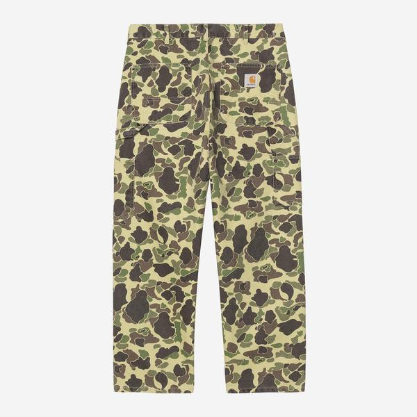 Carhartt WIP Duck Single Knee Pant Green Camo Duck Stone Washed