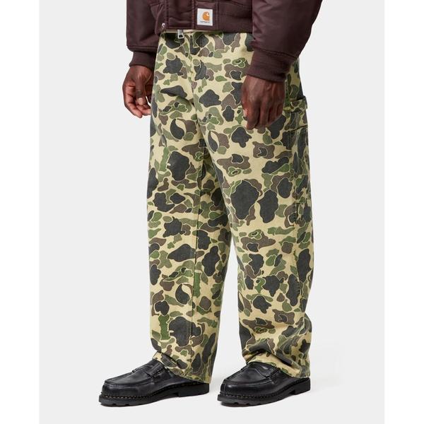 Carhartt WIP Duck Single Knee Pant Green Camo Duck Stone Washed