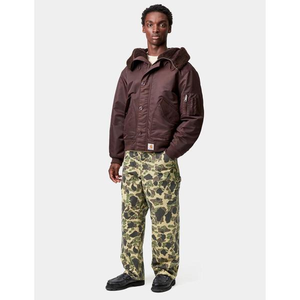 Carhartt WIP Duck Single Knee Pant Green Camo Duck Stone Washed-Black Sheep Skate Shop
