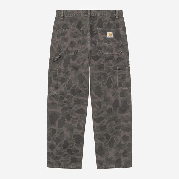 Carhartt WIP Duck Single Knee Pant Green - Porphyry Camo Duck Garment Dyed-Black Sheep Skate Shop