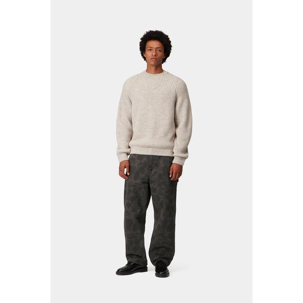 Carhartt WIP Duck Single Knee Pant Green - Porphyry Camo Duck Garment Dyed-Black Sheep Skate Shop