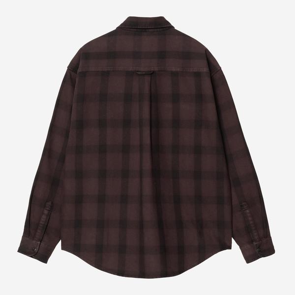 Carhartt WIP Edmands Check Shirt Natural - Palisander-Black Sheep Skate Shop
