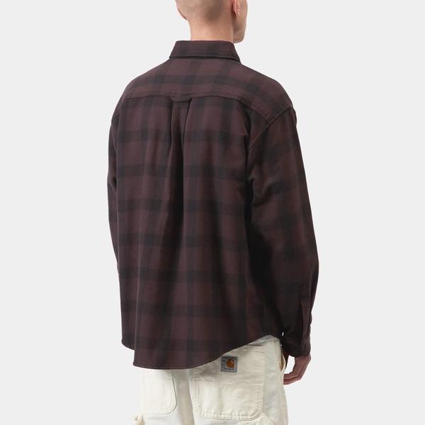 Carhartt WIP Edmands Check Shirt Natural - Palisander-Black Sheep Skate Shop