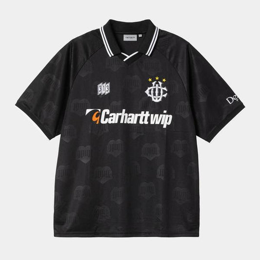 Carhartt WIP Hartt's Football Shirt Heart Trian Jacquard Black - White-Black Sheep Skate Shop