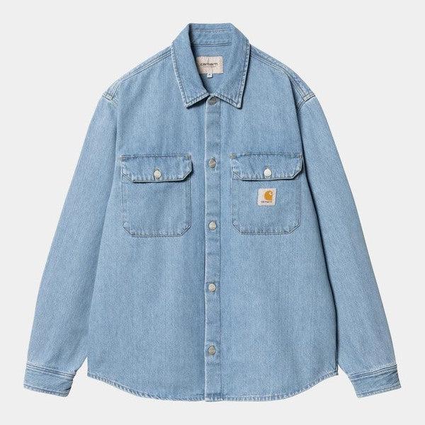 Carhartt WIP Harvey Shirt Jacket Blue Dark Bleached-Black Sheep Skate Shop