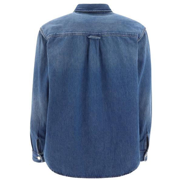 Carhartt WIP Harvey Shirt Jacket Blue Dark Used Wash-Black Sheep Skate Shop