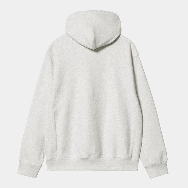 Carhartt WIP Hooded American Script Sweatshirt Ash Heather-Black Sheep Skate Shop