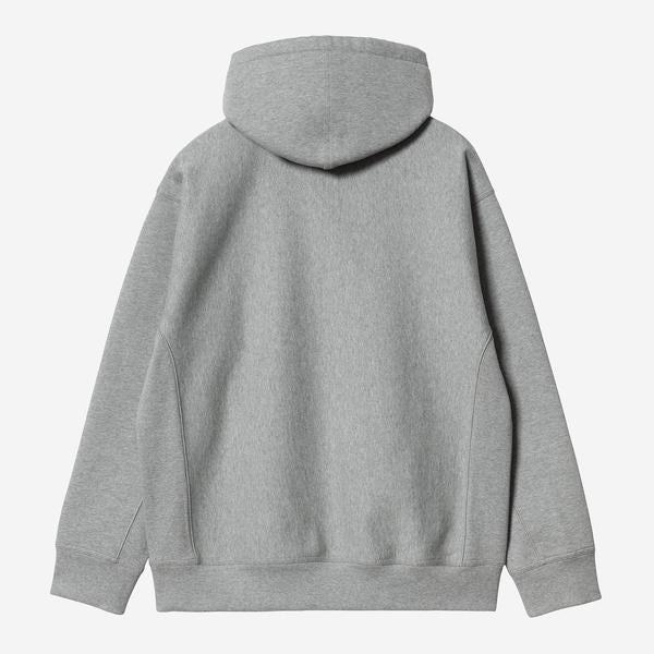 Carhartt WIP Hooded American Script Sweatshirt Grey Heather-Black Sheep Skate Shop
