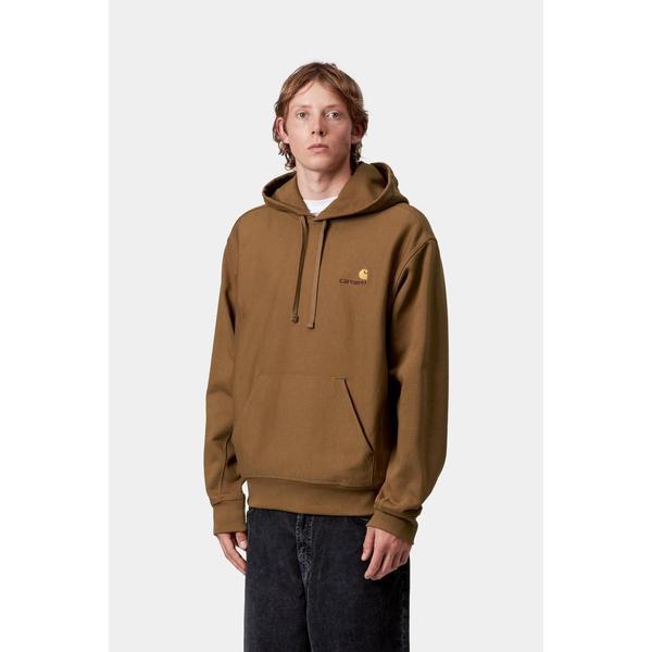 Carhartt WIP Hooded American Script Sweatshirt Hamilton Brown-Black Sheep Skate Shop