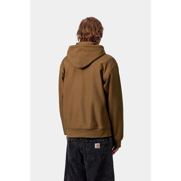 Carhartt WIP Hooded American Script Sweatshirt Hamilton Brown-Black Sheep Skate Shop