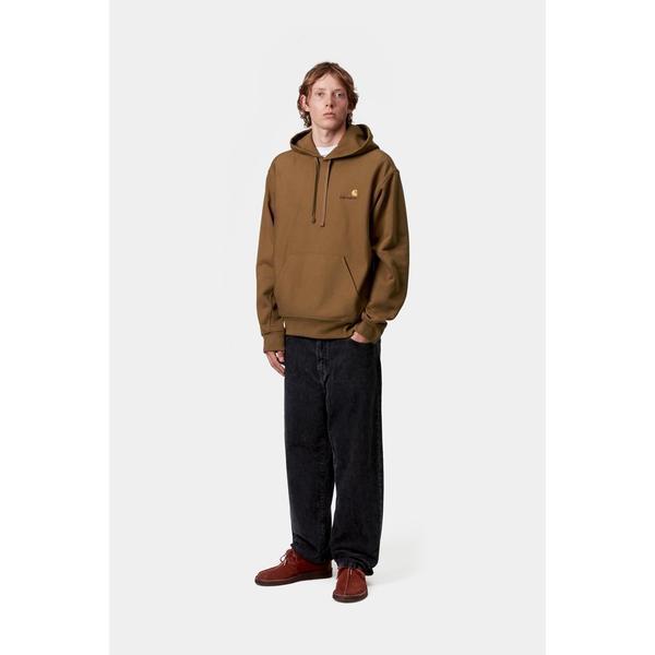Carhartt WIP Hooded American Script Sweatshirt Hamilton Brown-Black Sheep Skate Shop