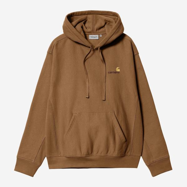 Carhartt WIP Hooded American Script Sweatshirt Hamilton Brown-Black Sheep Skate Shop