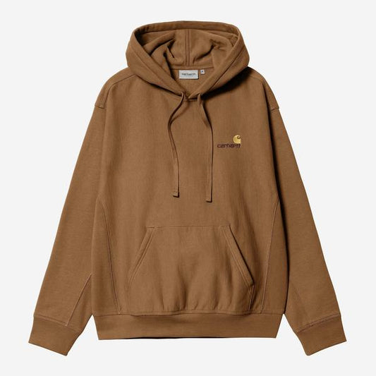 Carhartt WIP Hooded American Script Sweatshirt Hamilton Brown-Black Sheep Skate Shop