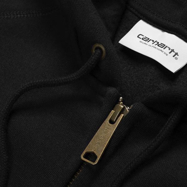 Carhartt WIP Hooded Chase Fleece Jacket Black - Gold-Black Sheep Skate Shop