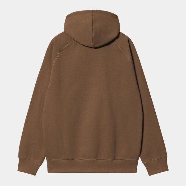 Carhartt WIP Hooded Chase Sweatshirt Chocolate - Gold-Black Sheep Skate Shop