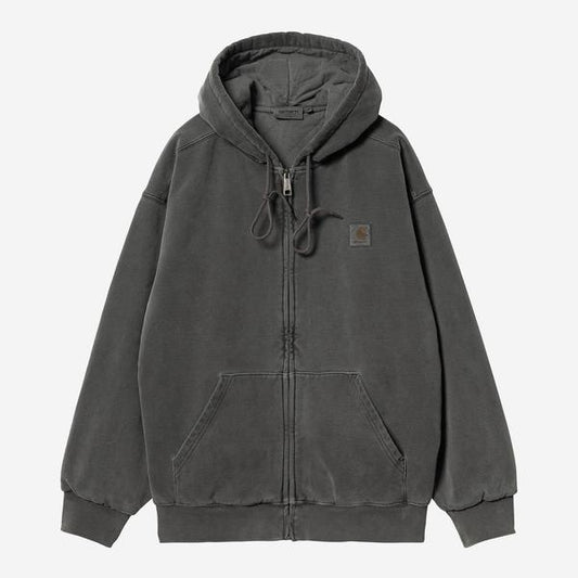 Carhartt WIP Hooded Vista Sweat Jacket Black Garment Dyed-Black Sheep Skate Shop