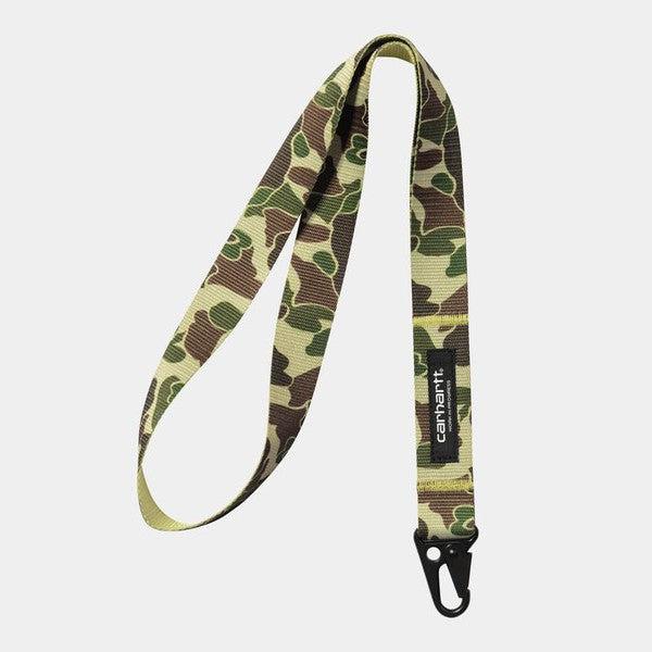 Carhartt WIP Jude Keychain Green Camo Duck Jacquard-Black Sheep Skate Shop