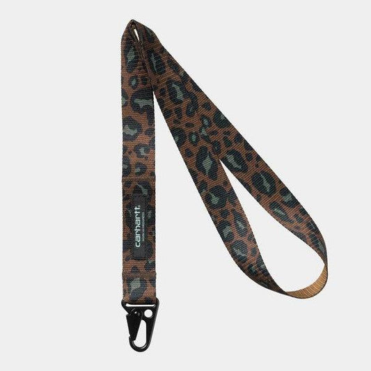 Carhartt WIP Jude Keychain Tamarind Camo Leopard Jacquard-Black Sheep Skate Shop