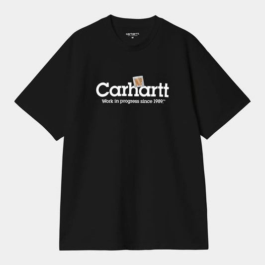 Carhartt WIP Label Script T-Shirt Black-Black Sheep Skate Shop