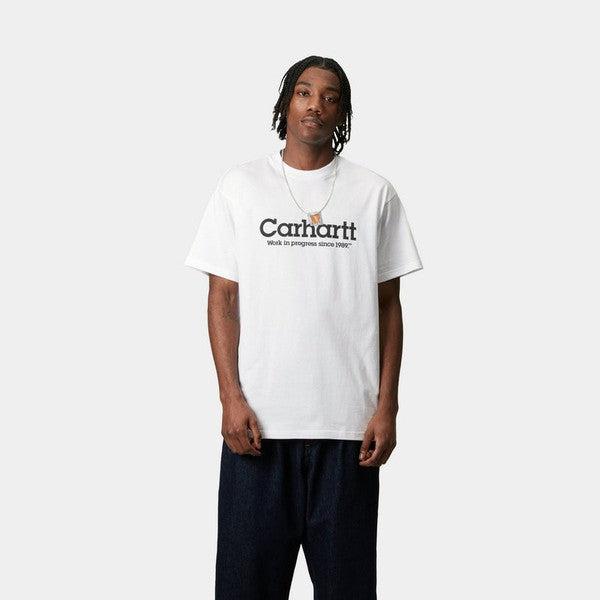 Carhartt WIP Label Script T-Shirt White-Black Sheep Skate Shop