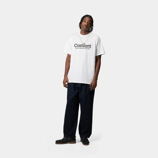 Carhartt WIP Label Script T-Shirt White-Black Sheep Skate Shop