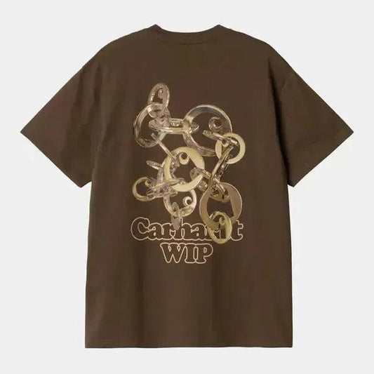 Carhartt WIP Linked Charms T-Shirt Liberica - Gold-Black Sheep Skate Shop