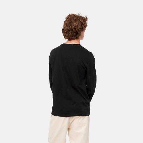 Carhartt WIP Long Sleeve Pocket T-Shirt Black-Black Sheep Skate Shop