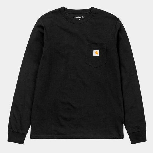 Carhartt WIP Long Sleeve Pocket T-Shirt Black-Black Sheep Skate Shop
