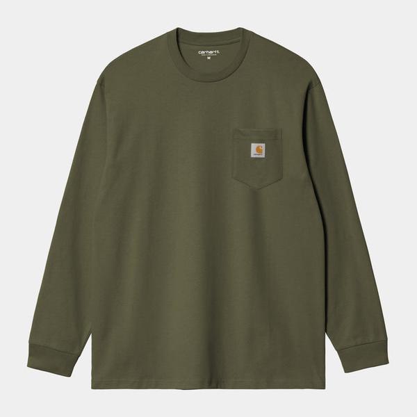 Carhartt WIP Long Sleeve Pocket T-Shirt Dollar Green – Black Sheep