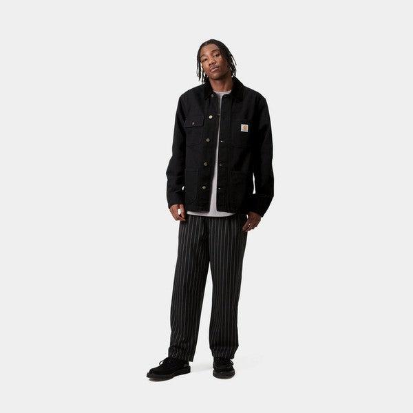 Carhartt WIP Michigan Chore Coat Spring Black Rinsed Canvas-Black Sheep Skate Shop