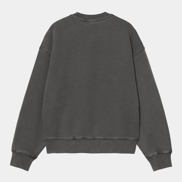 Carhartt WIP Nelson Crewneck Sweatshirt Garment Dyed Graphite-Black Sheep Skate Shop