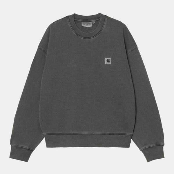 Carhartt WIP Nelson Crewneck Sweatshirt Garment Dyed Graphite-Black Sheep Skate Shop