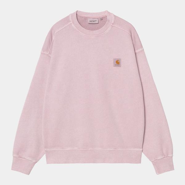 Carhartt WIP Nelson Crewneck Sweatshirt Garment Dyed Hortensia-Black Sheep Skate Shop