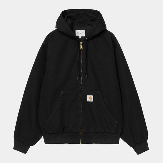 Carhartt WIP OG Active Jacket Spring Black Rinsed Canvas Unlined-Black Sheep Skate Shop